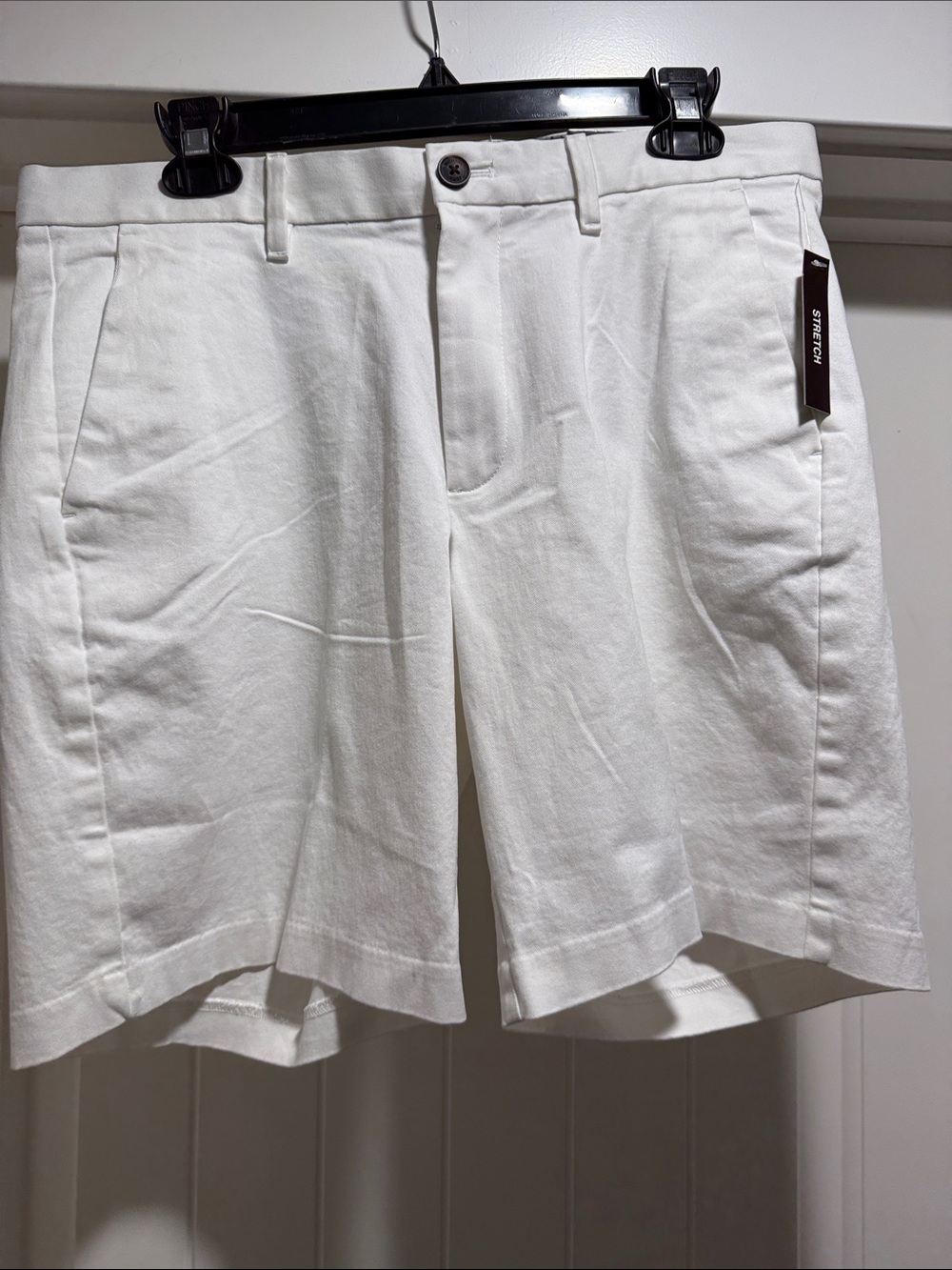 Michael Kors White Flat Front Men's Shorts